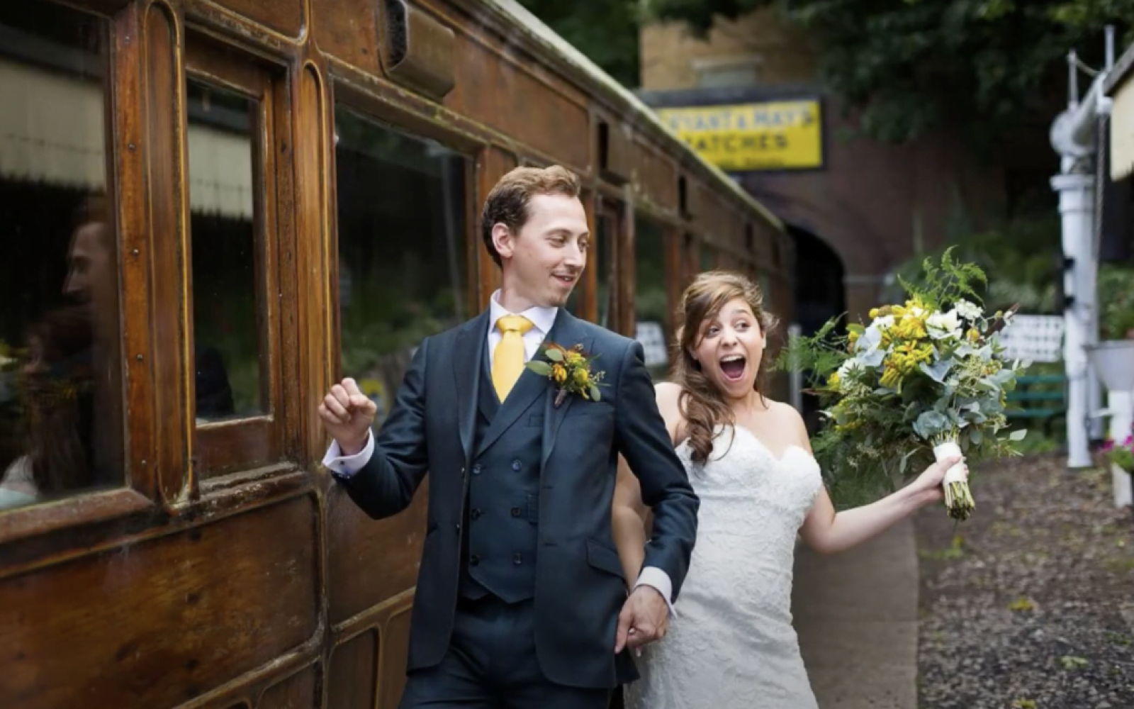 Two ceremonies, vintage Gallopers, sports day games and Fluffy the Llama! This wedding was as unique as this beautiful pair.